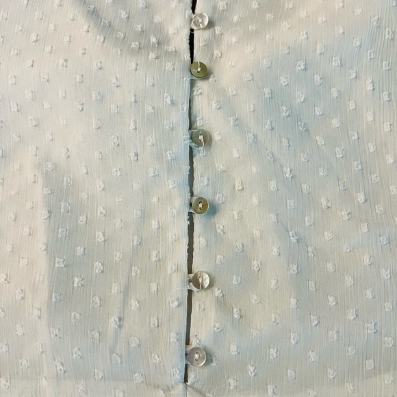 ZARA WOMENS CUTE WHITE FLUTTER SLEEVE EMBROIDERED TOP SIZE XS - Picture 5 of 15